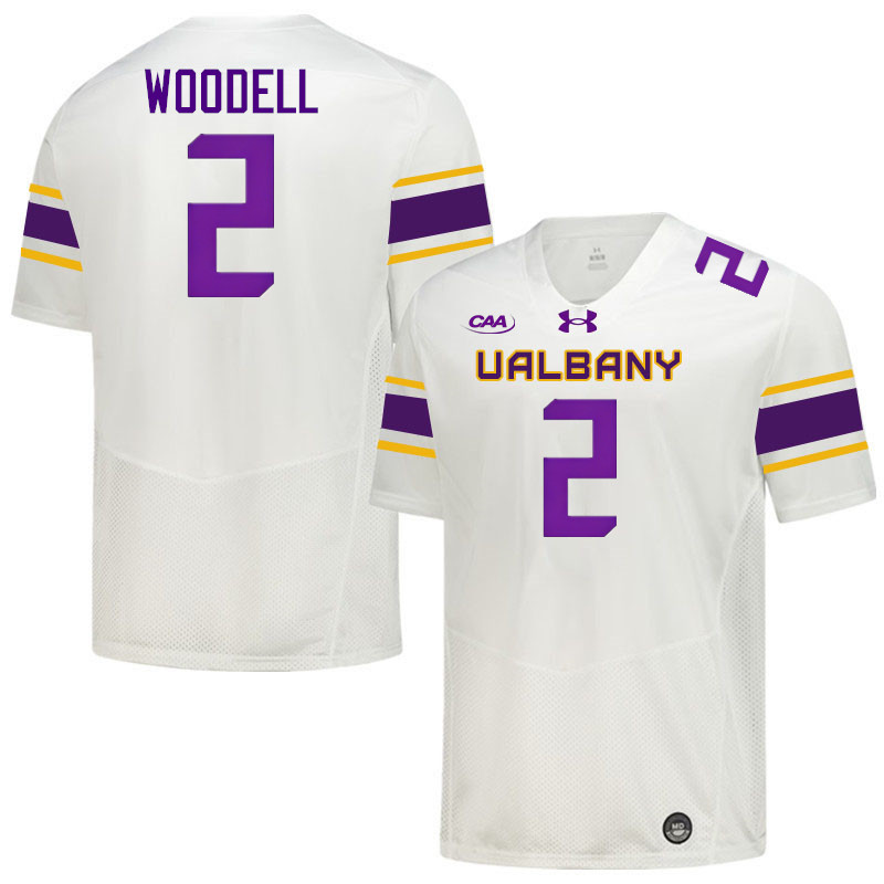 UAlbany Great Danes #2 Griffin Woodell College Football Jerseys,Uniforms-White